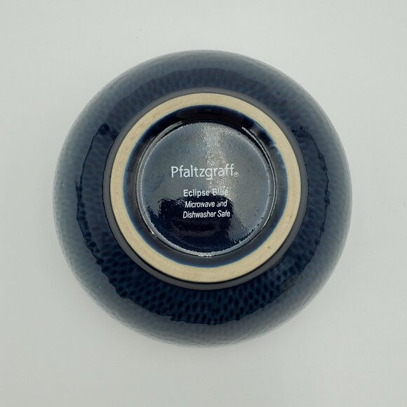 Pfaltzgraff Eclipse Blue Soup Cereal Bowls White Blue Textured Stoneware Bowls - Picture 5 of 7